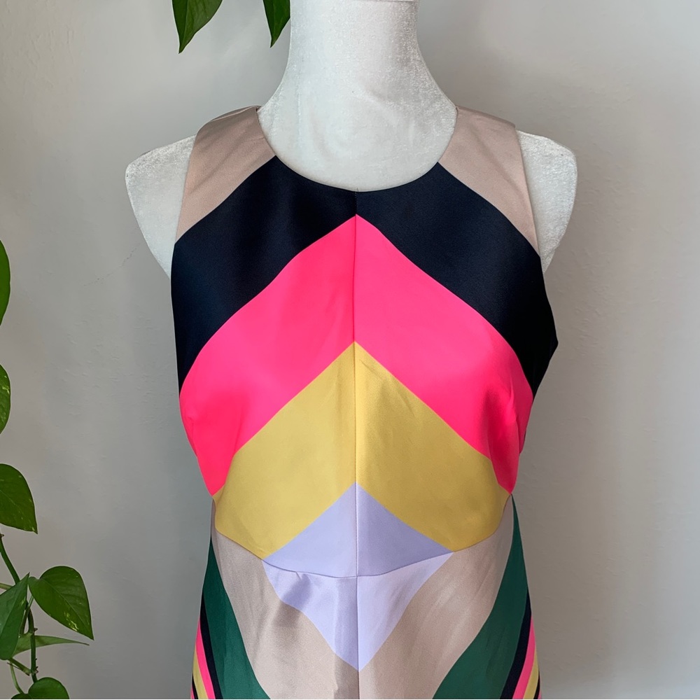 J. Crew Collection Pop Stripe Sheath Dress Navy Azalea size 6 - Picture 5 of 8
